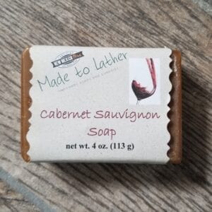 bar of cabernet sauvignon soap by Made to Lather