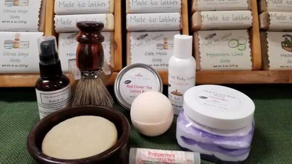 collection ogf bath and body products by Made to Lather
