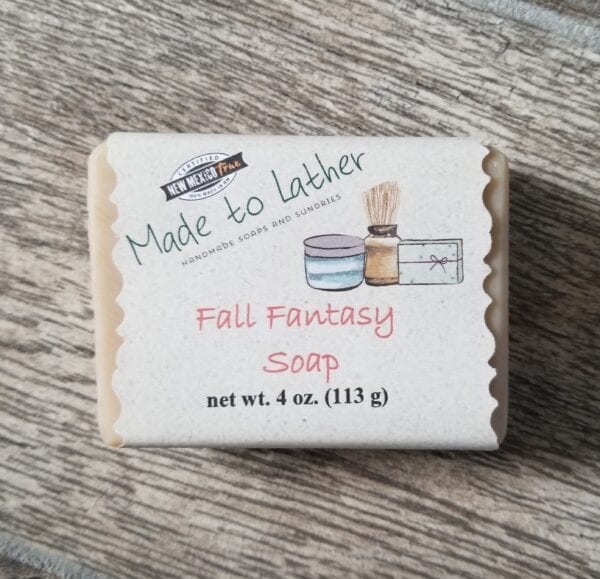 bar of fall fantasy soap by Made to Lather