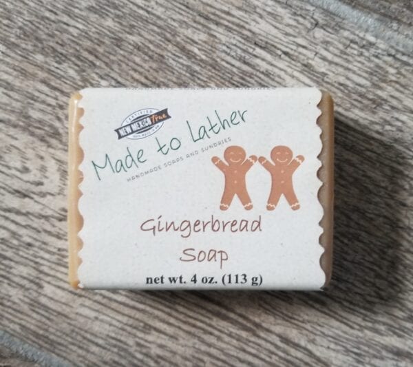 bar of gingerbread soap by Made to Lather