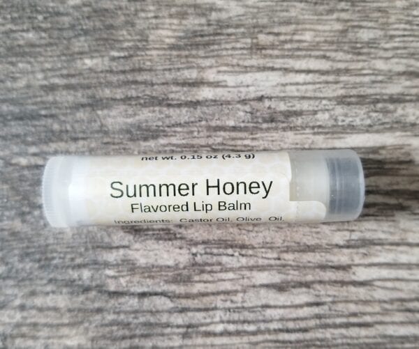 tube of summer honey lip balm by made to lather