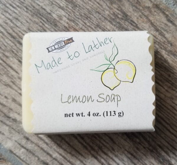 bar of lemon soap by Made to Lather