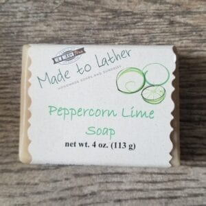 bar of peppercorn lime soap