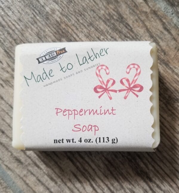 bar of Made to Lather's peppermint soap