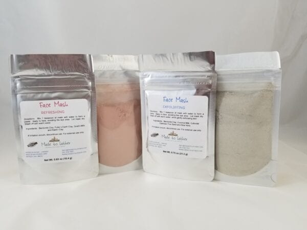Four packets of face masks by Made to Lather